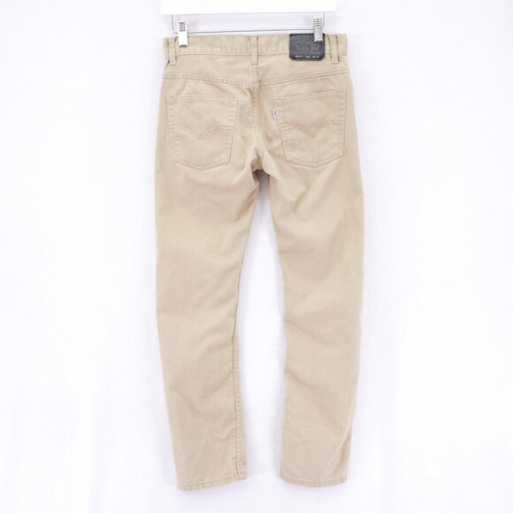 DAMAGED Levi's 511 Slim Tan Denim Jeans -16R- 28 /‎ 28.5 Boys Cotton Polyester - Picture 5 of 10